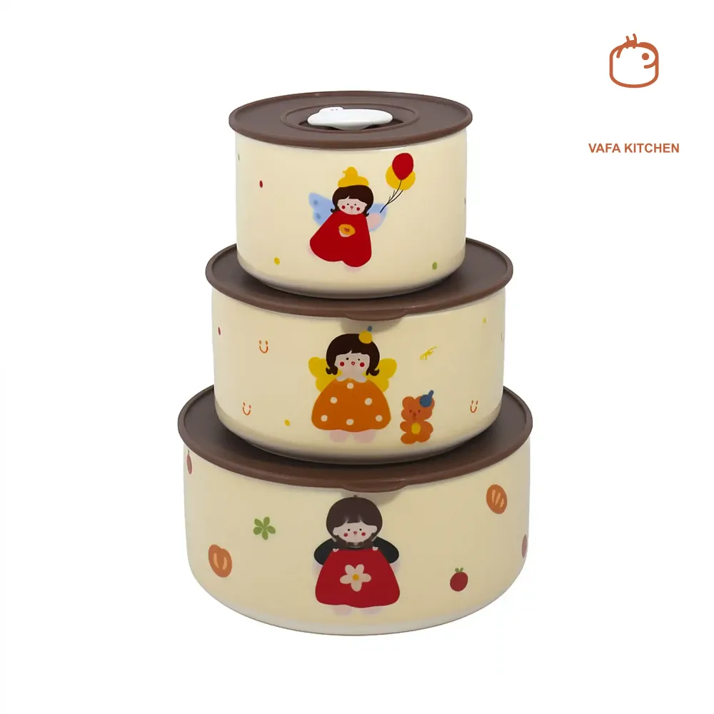 ظرف نگهدارنده سرامیکی ۳ عددی Fresh Seal Bowl