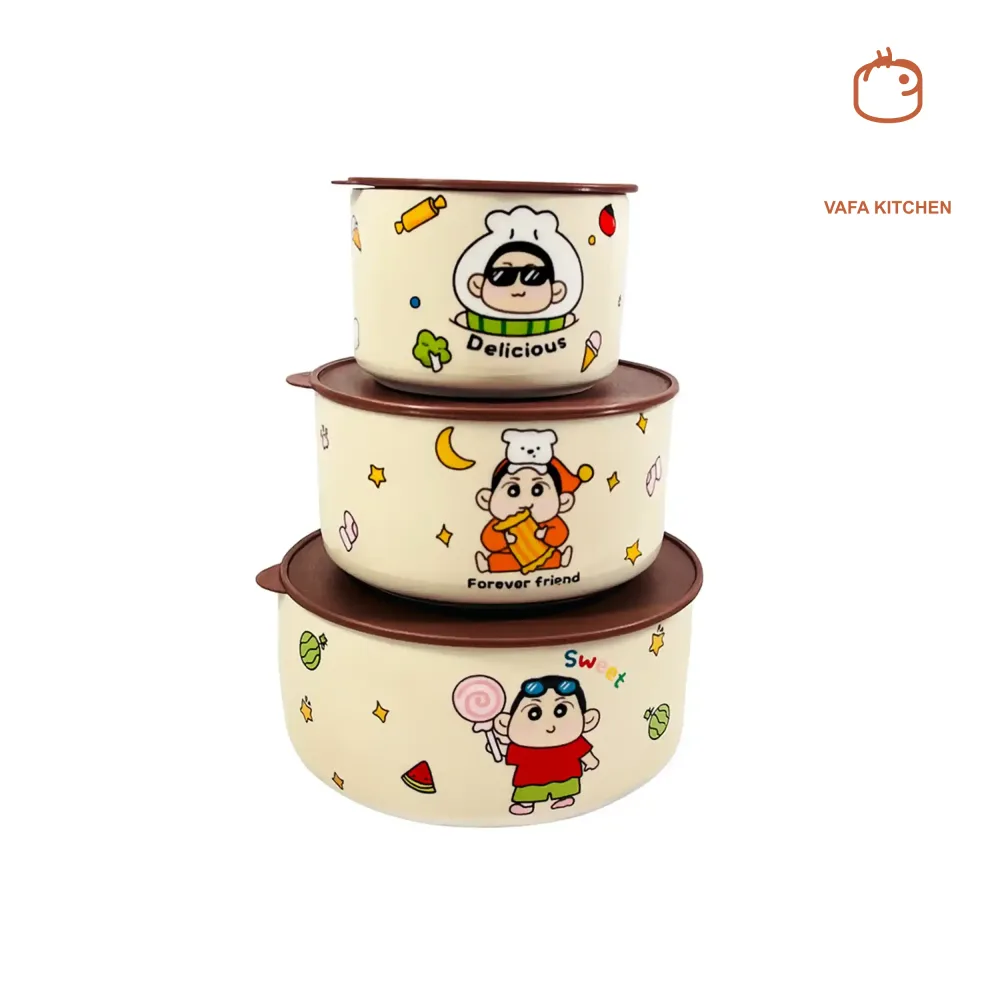 ظرف نگهدارنده سرامیکی ۳ عددی Fresh Seal Bowl